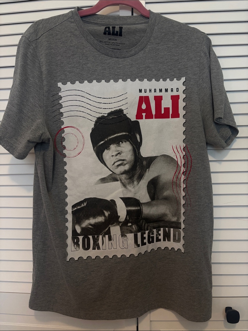 ALI Gray Graphic Muhammad Ali Short Sleeve Tee